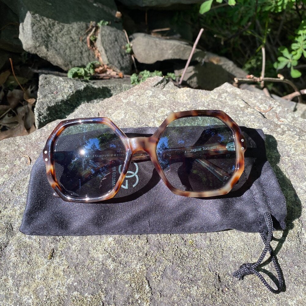 1960's Style Oliver Goldsmith 'Yatton' Oversized Hexagonal Sunglasses